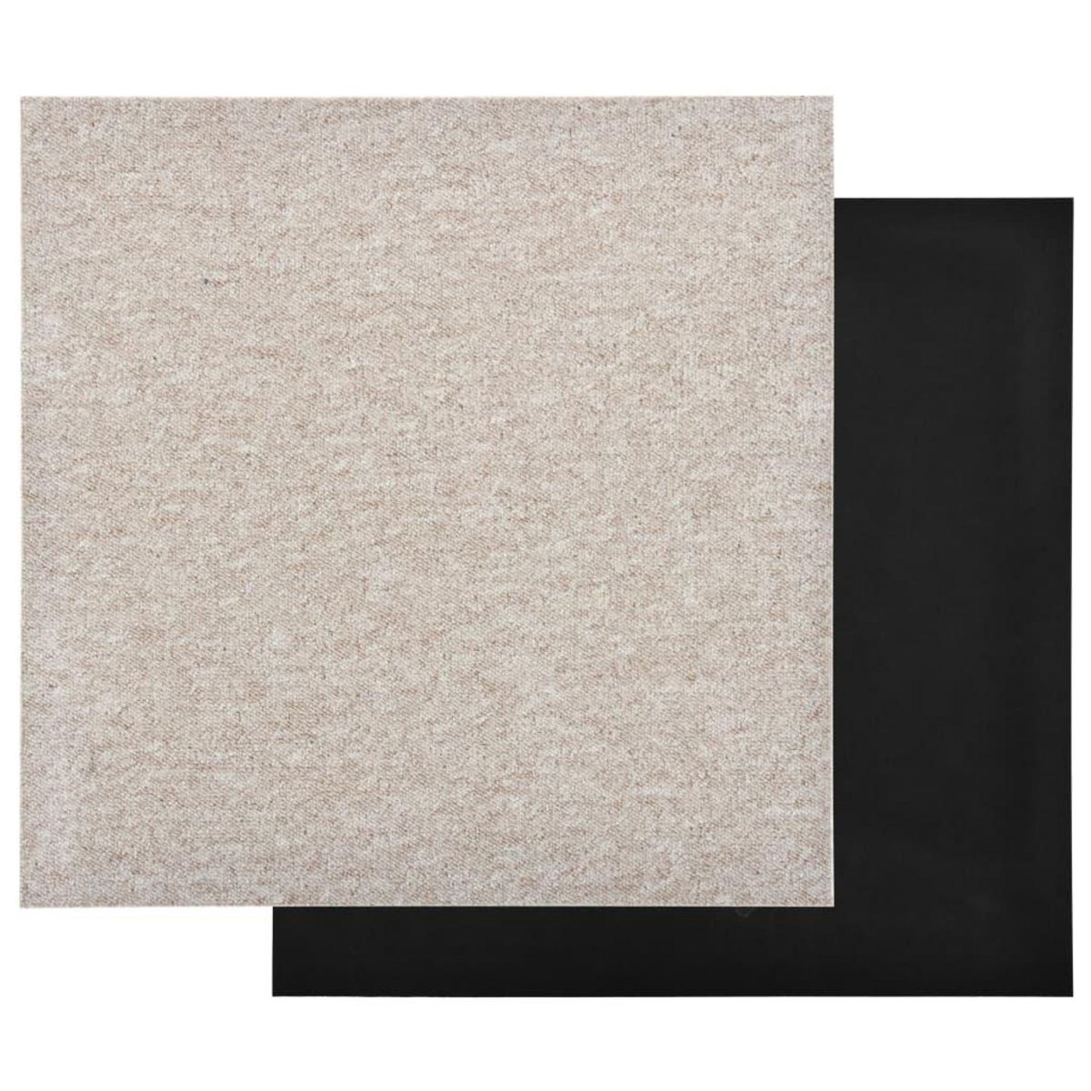 VIDAXL Dalles de tapis de sol 20 pcs 5 m^2 50x50 cm Beige clair
