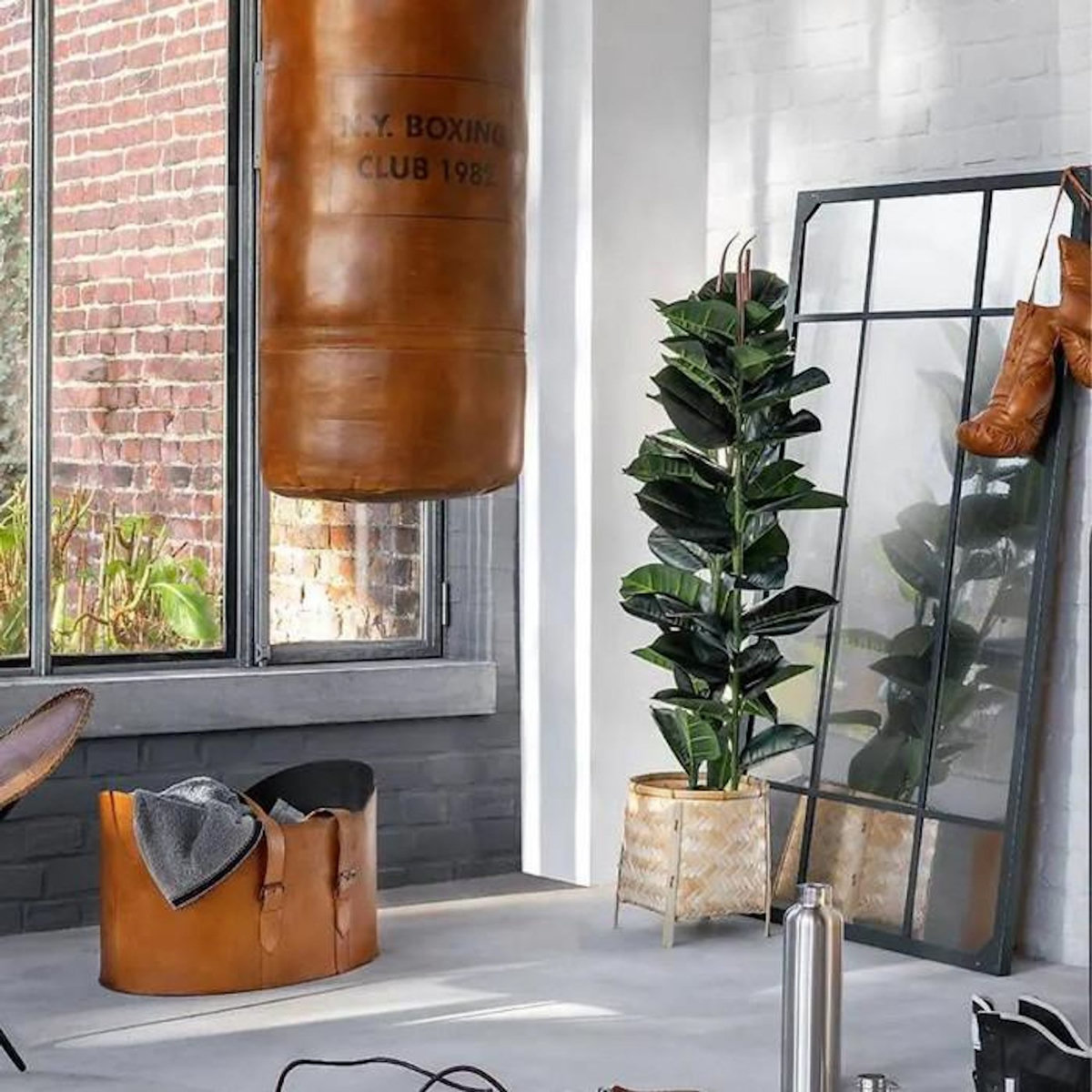 ATMOSPHERA Plante Artificielle  Ficus Robusta  120cm Vert