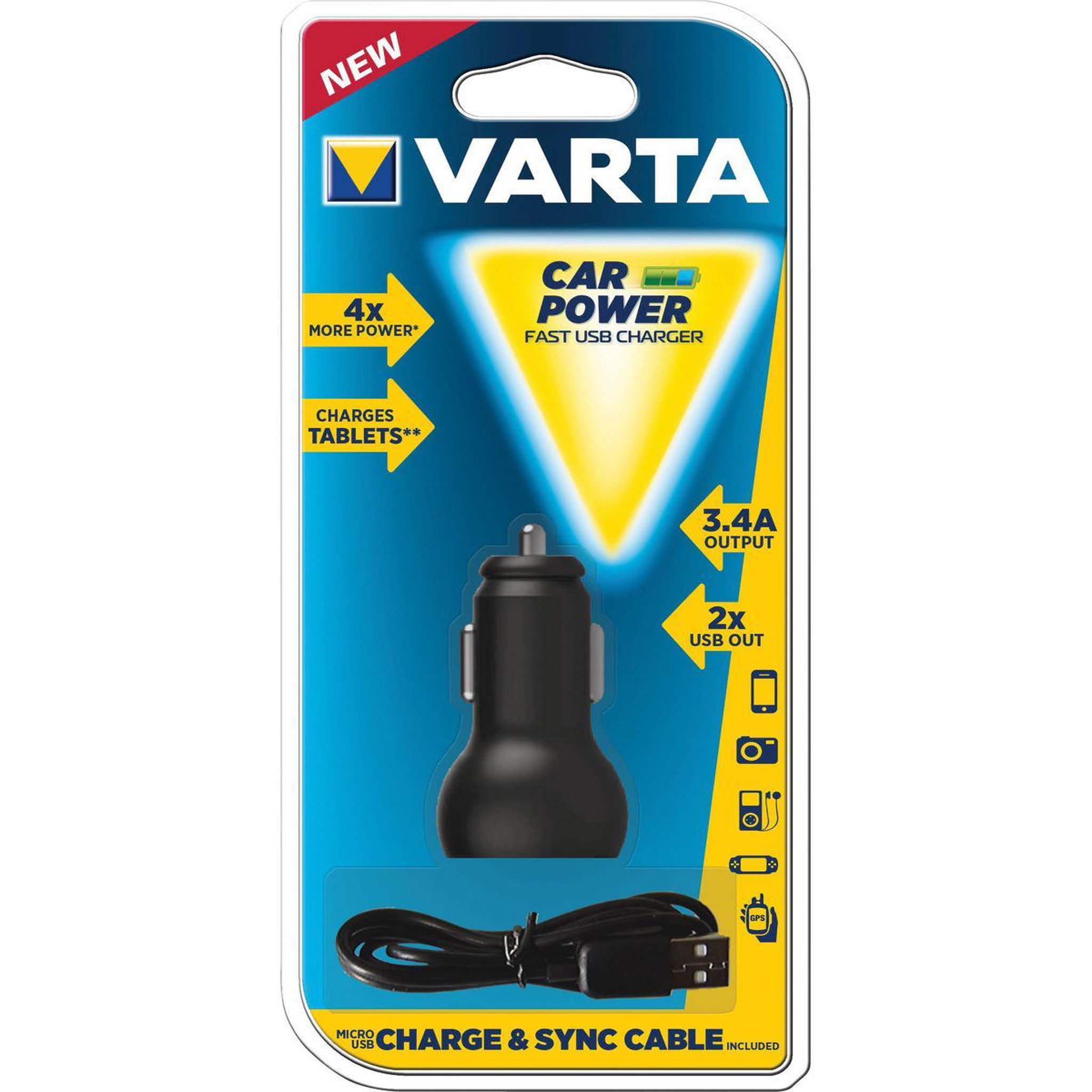 Voir la diapositive 3 : Varta Varta 57931 chargeur d'appareils mobiles universel noir allume-cigare auto