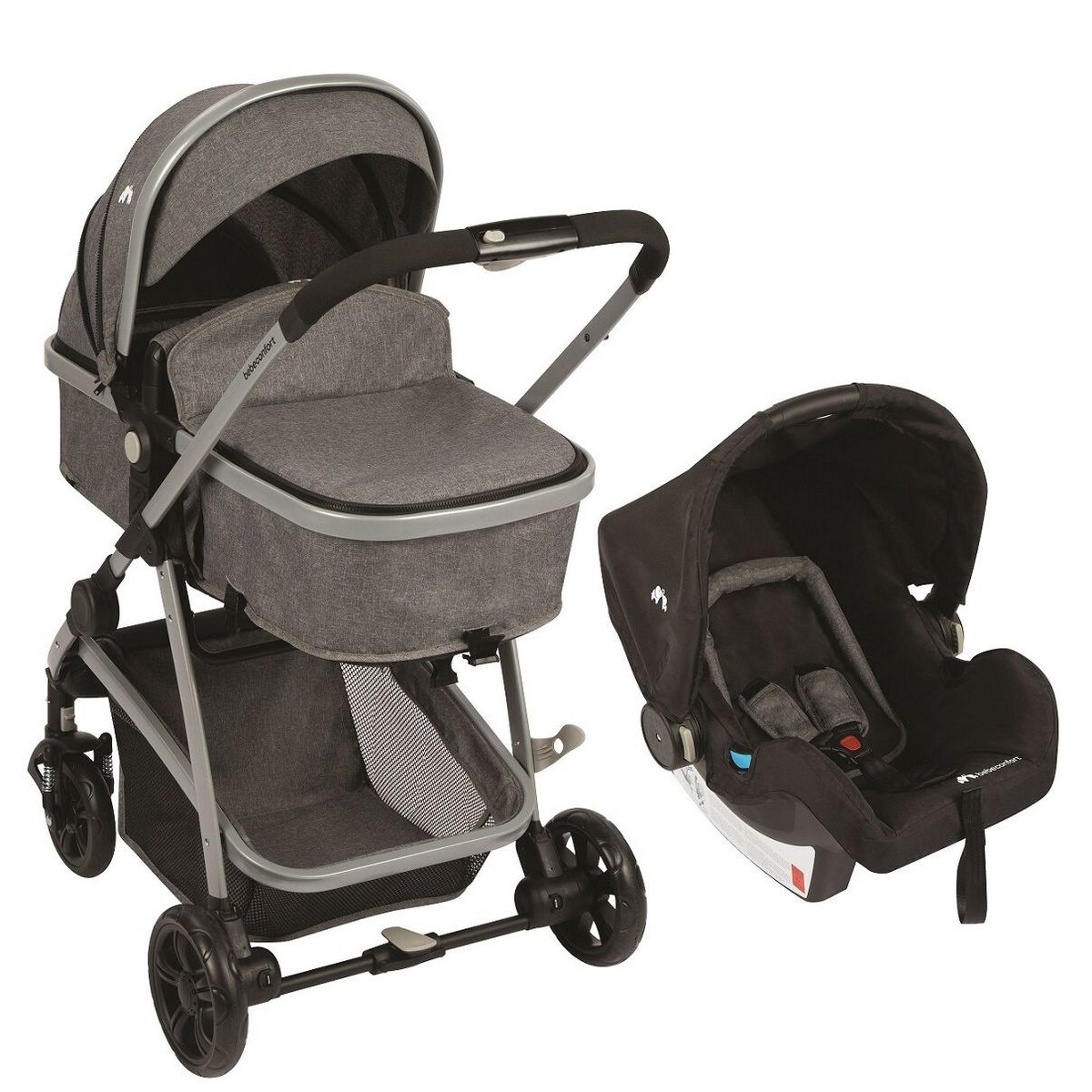 Bebe Confort Poussette 3 en 1 convertible nacelle + cosy - Hello 3 en 2
