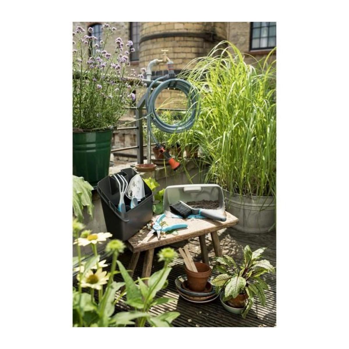 Gardena Tuyau spiral avec support intégré - pour balcons et terrasses - 7,5 m