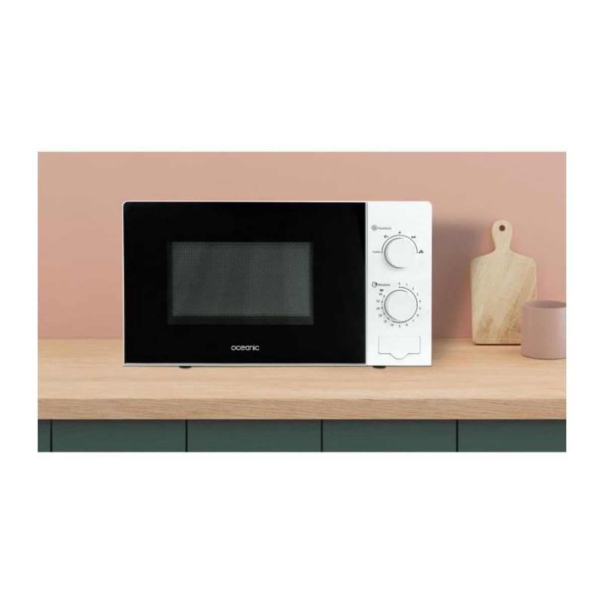 OCEANIC Micro-ondes OCEANIC MO20W11 Blanc 45,4 x H26,1 x P32,6 cm - 20L