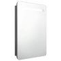 Voir la diapositive 2 : VIDAXL Armoire de salle de bain a miroir LED gris brillant 60x11x80 cm