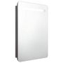 Voir la diapositive 2 : VIDAXL Armoire de salle de bain a miroir LED gris brillant 60x11x80 cm