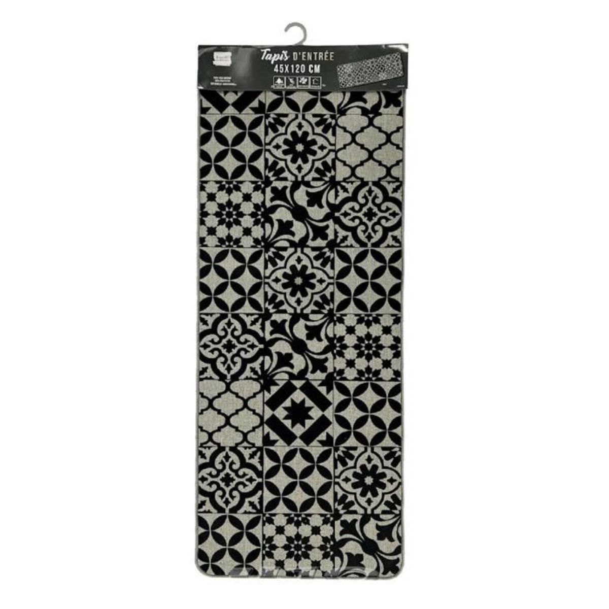 Paris Prix Tapis Tissé Imprimé  Casella  45x120cm Gris