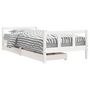 Voir la diapositive 2 : VIDAXL Cadre de lit enfant tiroirs blanc 90x200 cm bois de pin massif