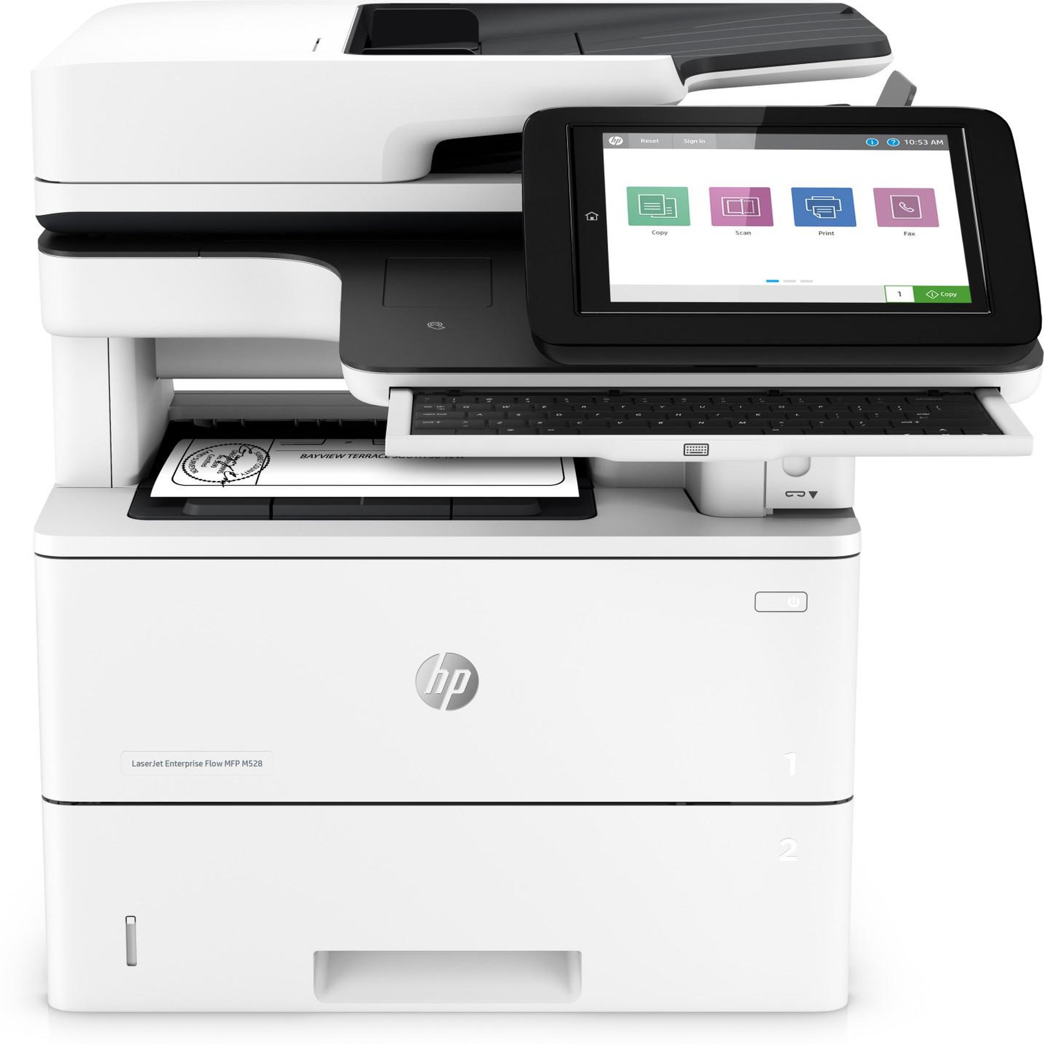 Voir la diapositive 2 : HP Imprimante multifonction hp 1pv67a laserjet enterprise flow m528z a4 1200 x 1200 dpi 43 ppm wi-fi impression recto verso blanc