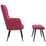 Voir la diapositive 4 : VIDAXL Chaise de relaxation avec tabouret Rouge bordeaux Velours