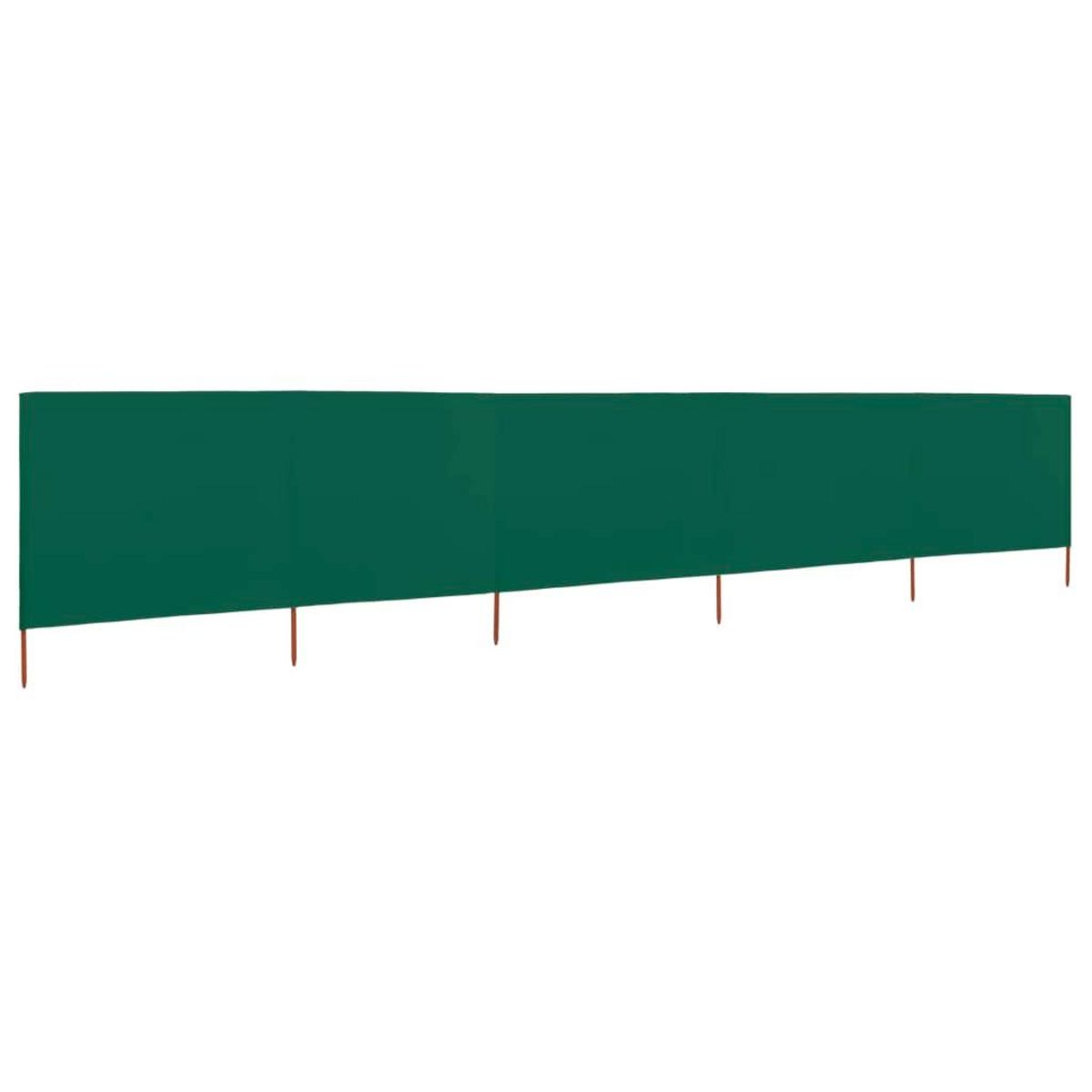 VIDAXL Paravent 5 panneaux Tissu 600 x 120 cm Vert