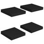 Voir la diapositive 2 : VIDAXL Etageres murales flottantes 4 pcs noir 23x23,5x3,8 cm MDF