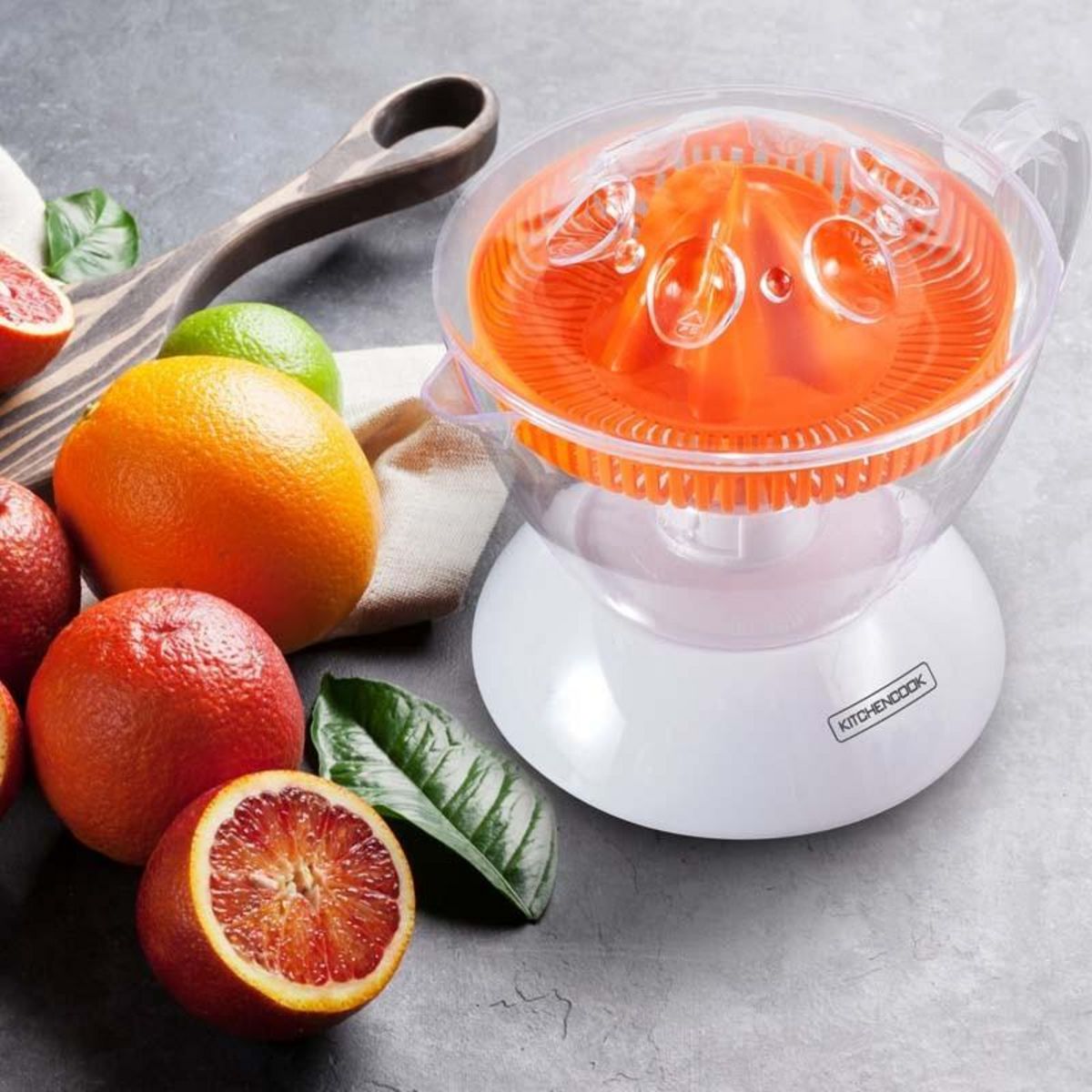 KITCHENCOOK Kitchencook - Presse Agrume électrique 800ml - 1 Cône De Pressage  - Poignée Ergonomique - Sans Bpa - Bec Verseur