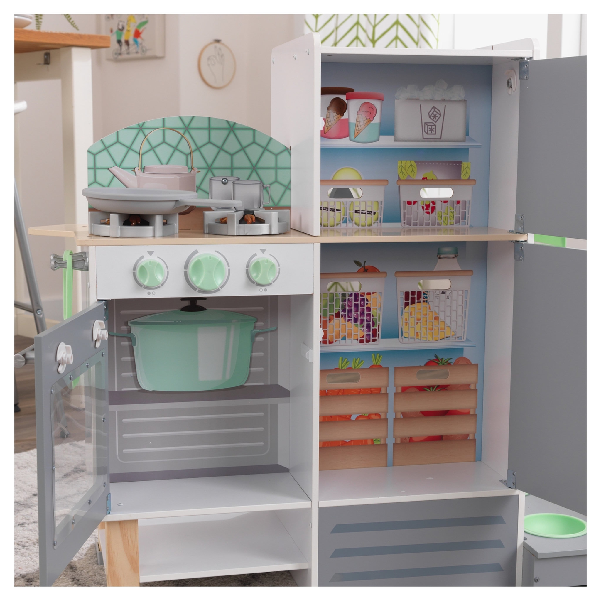 Voir la diapositive 6 : Kidkraft Cuisine buanderie 2 en 1