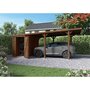 Forest Style Carport avec remise - Bois traité autoclave - 15,8+4m² - LEON