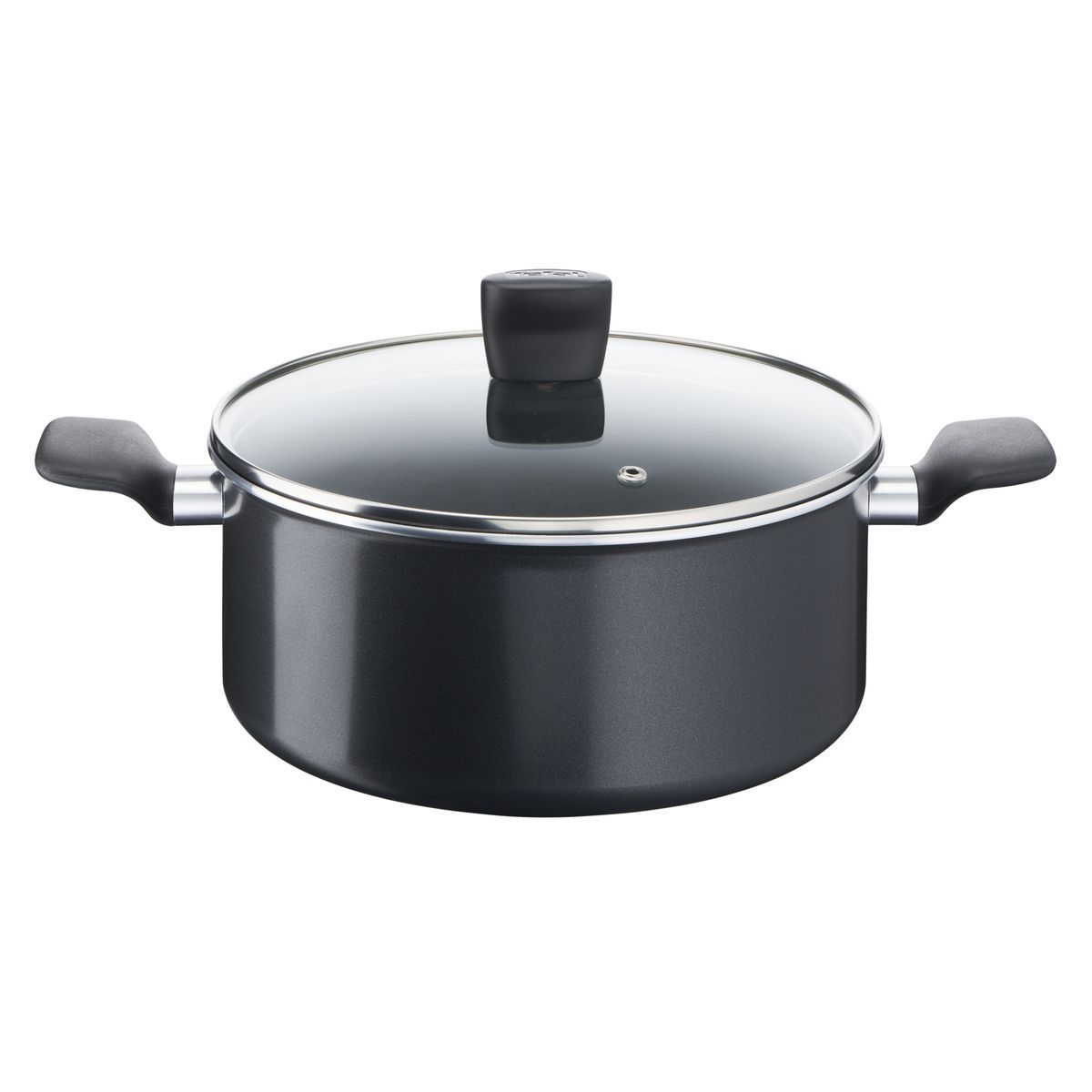 TEFAL Faitout 28cm noir avec couvercle TEFAL START EASY