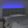 Voir la diapositive 3 : VIDAXL Tete de lit a LED Gris clair 100x5x78/88 cm Tissu