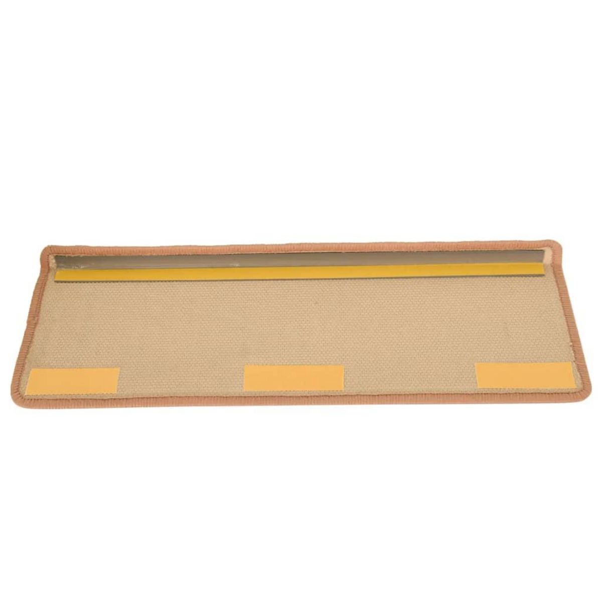 VIDAXL Tapis d'escalier autocollants 15 pcs 65x21x4 cm Beige