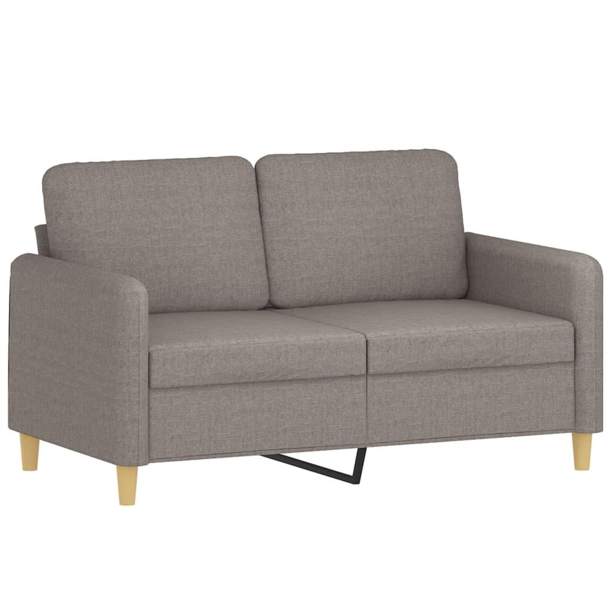 Voir la diapositive 3 : VIDAXL Ensemble de canapes 2 pcs avec coussins taupe tissu