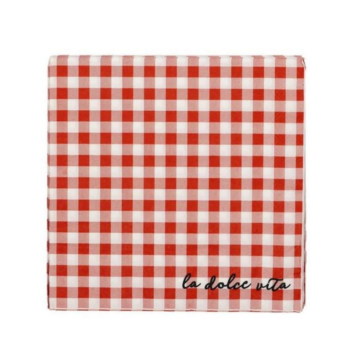 Paris Prix Lot de 20 Serviettes en Papier  Dolce Vita  33x33cm Rouge