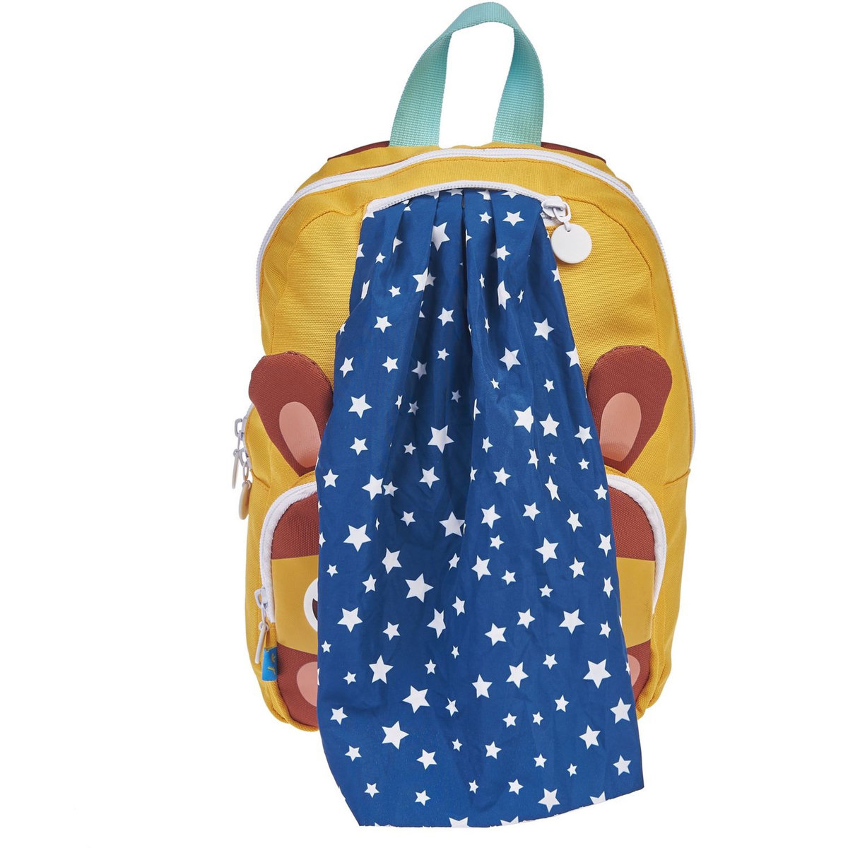 AUCHAN Sac maternelle cape jaune ours