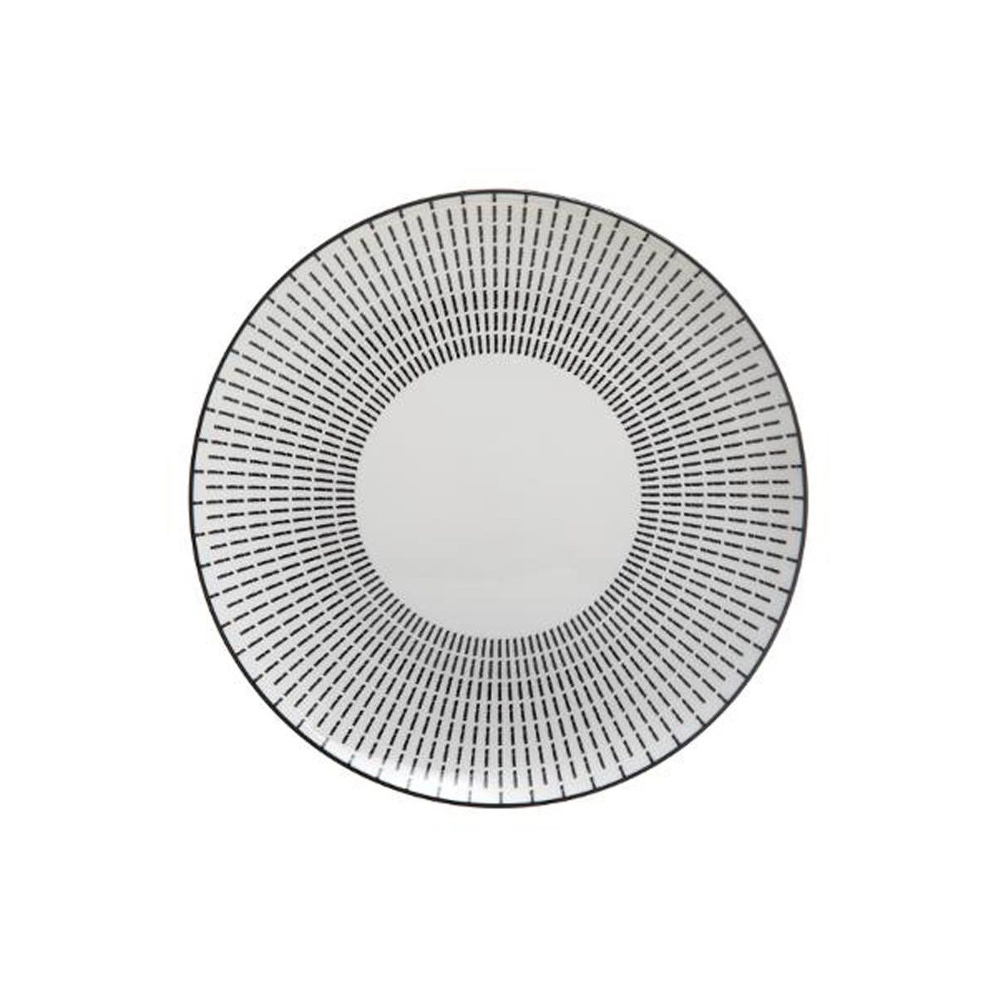 Voir la diapositive 2 : SECRET DE GOURMET Lot de 6 assiettes plates porcelaine  lunis  27cm noir
