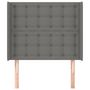 Voir la diapositive 3 : VIDAXL Tete de lit avec oreilles Gris fonce 103x16x118/128 cm Tissu