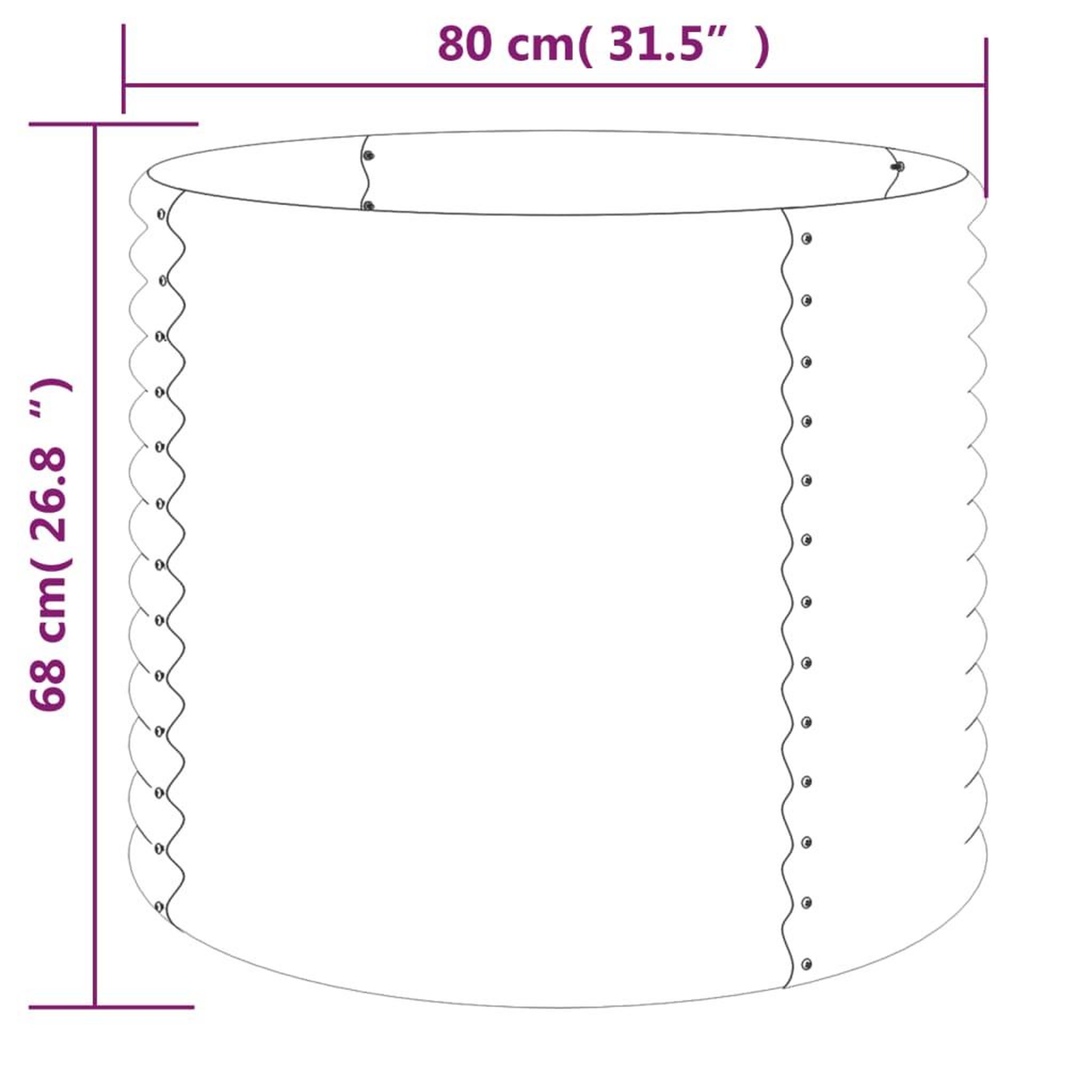 Voir la diapositive 4 : VIDAXL Jardiniere de jardin Acier enduit de poudre 80x80x68 cm Gris