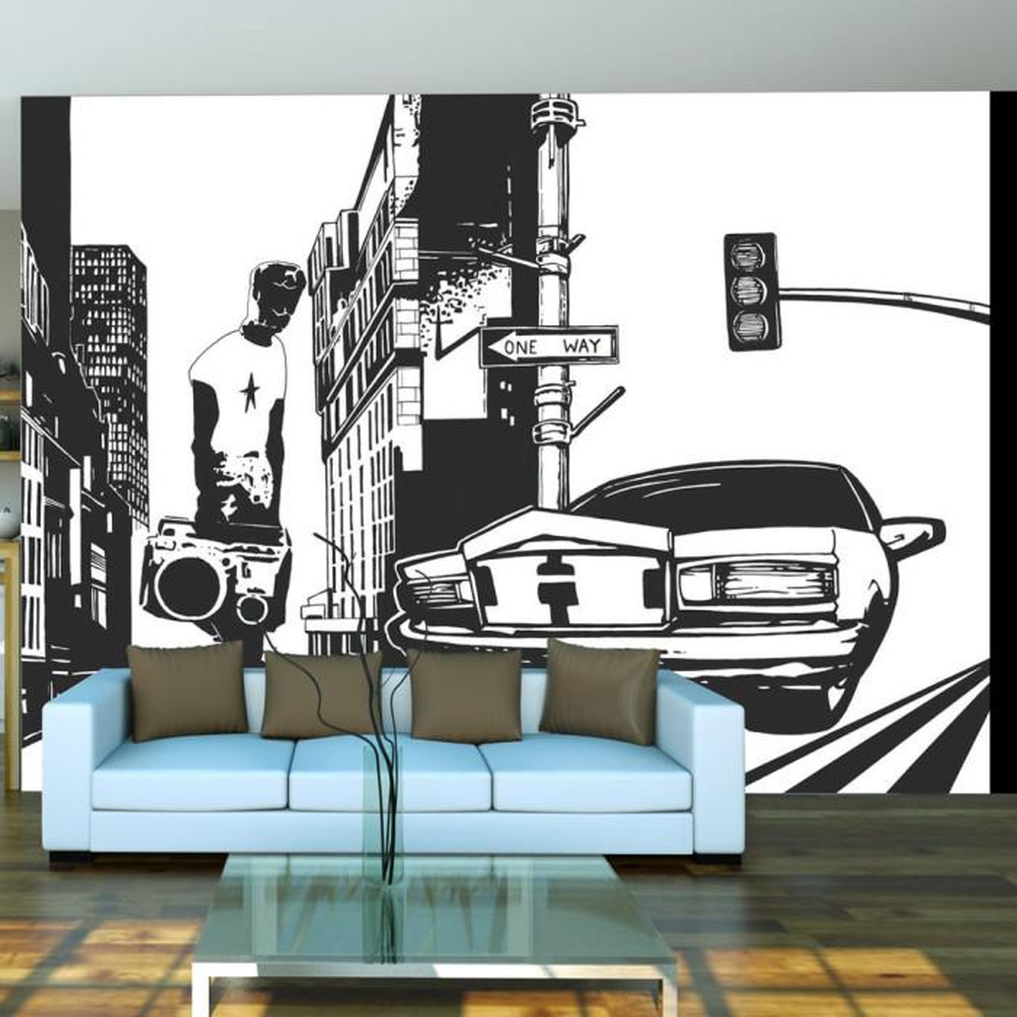 Paris Prix Papier Peint  Style Urbain. Coloris disponibles : Multicolore