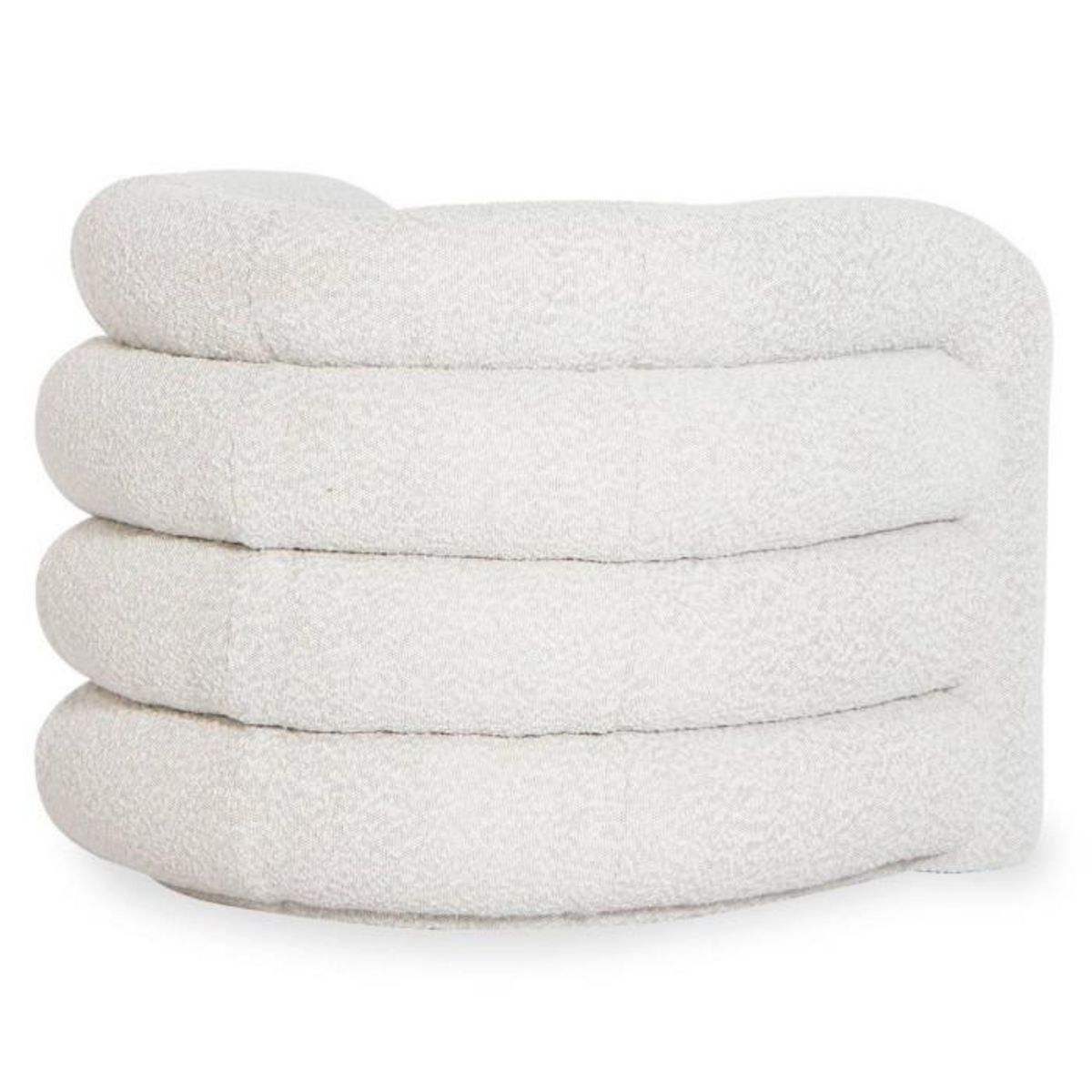 Paris Prix Fauteuil Design Bouclette  Elisa  95cm Crème