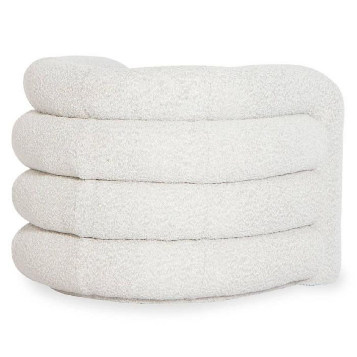 Paris Prix Fauteuil Design Bouclette  Elisa  95cm Crème