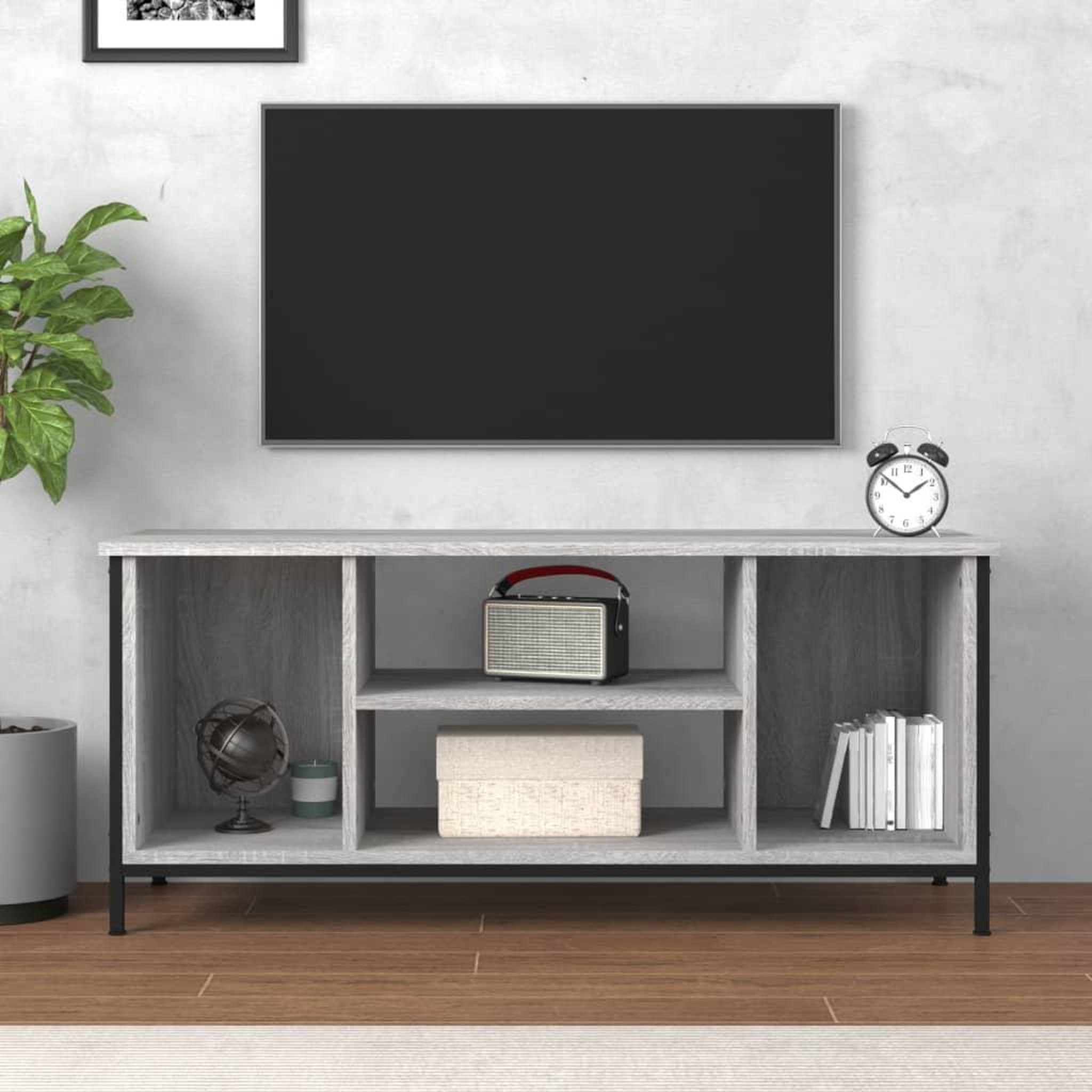Voir la diapositive 3 : VIDAXL Meuble TV sonoma gris 102x35x45 cm bois d'ingenierie