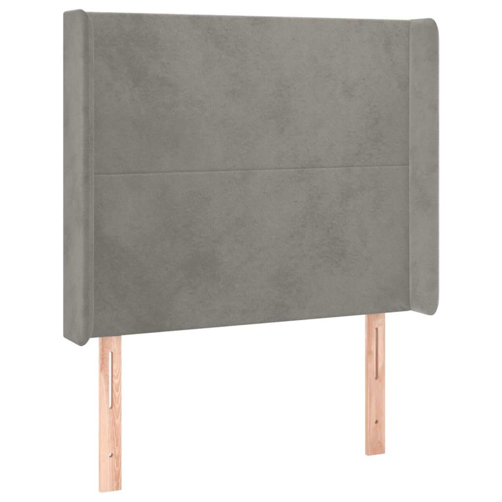 Voir la diapositive 3 : VIDAXL Tete de lit a LED Gris clair 83x16x118/128 cm Velours