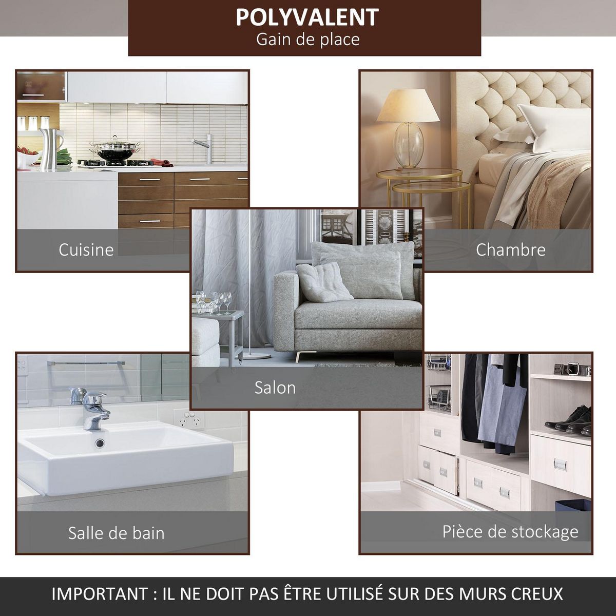 HOMCOM Kit de porte coulissante système galandage pour porte épaisseur 35-45 mm longueur rail 2 m charge max. 75 Kg aluminium coffrage MDF inclus