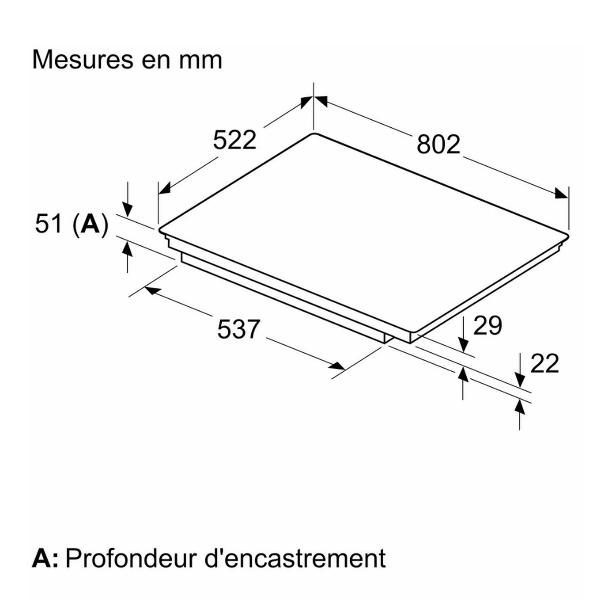 Voir la diapositive 6 : Neff Table de cuisson induction 80cm 5 feux 7400w noir - t68nuv4a0