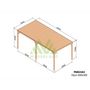 Voir la diapositive 2 : JARDIDECO Pergola en bois Dijon avec toit 600 x 300 cm - Maderland