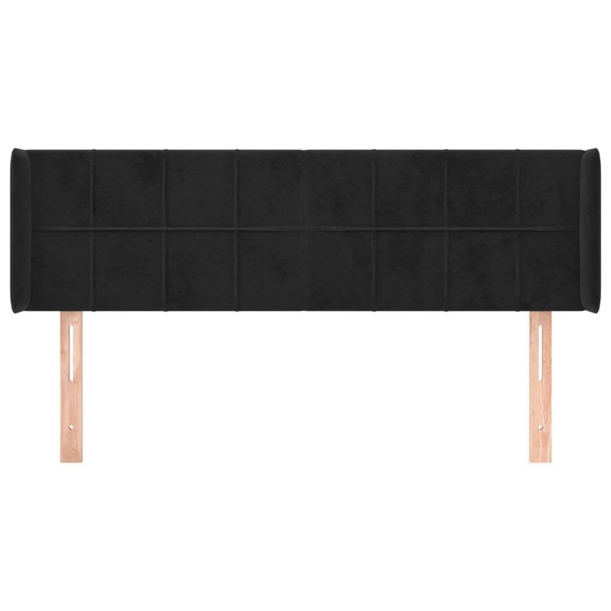 VIDAXL Tete de lit avec oreilles Noir 147x16x78/88 cm Velours