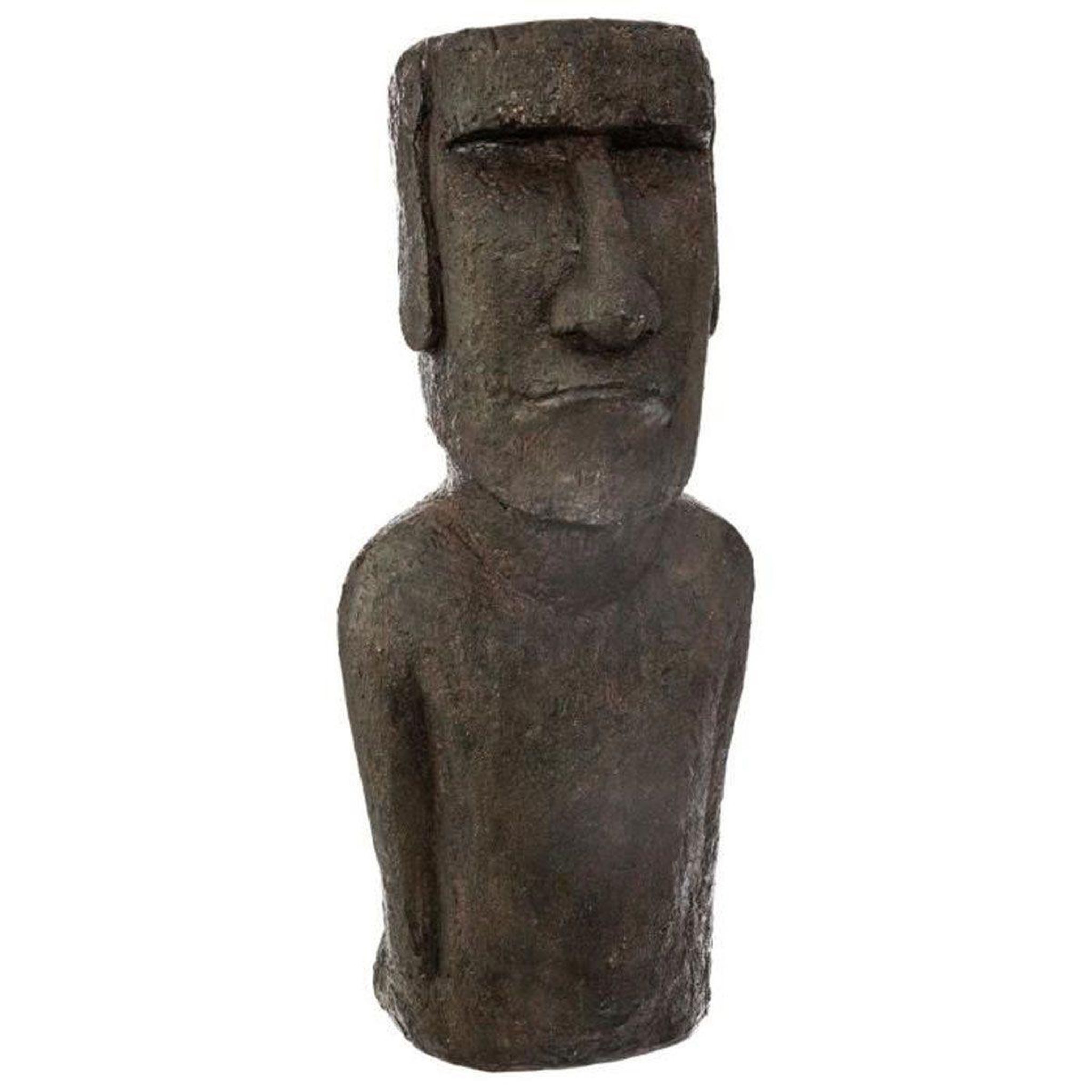 Voir la diapositive 1 : ATMOSPHERA Statue en Résine  Île de Pâques  80cm Marron