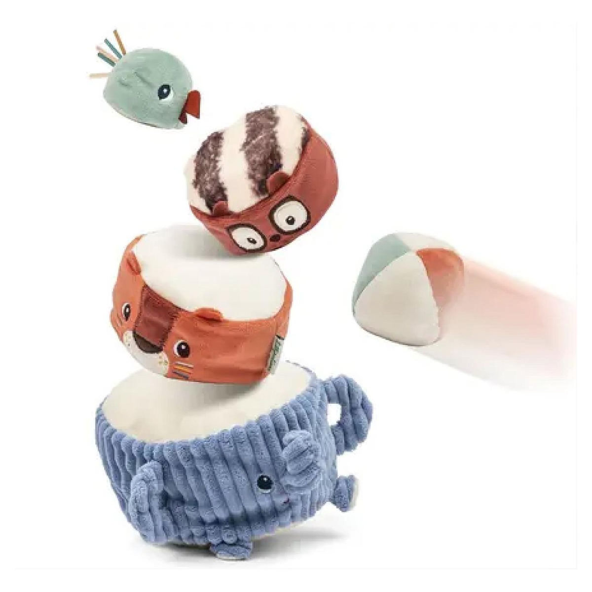 LILLIPUTIENS Pyramide O sons en tissu - jungle