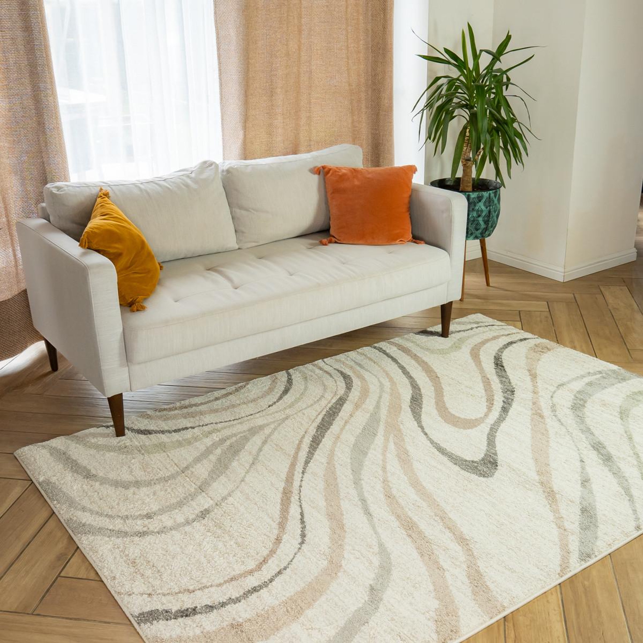 Voir la diapositive 2 : FUTURE HOME Tapis déco intérieur design abstrait 160x230cm