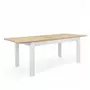 HomeStyle4U Table à manger extensible Chêne blanc