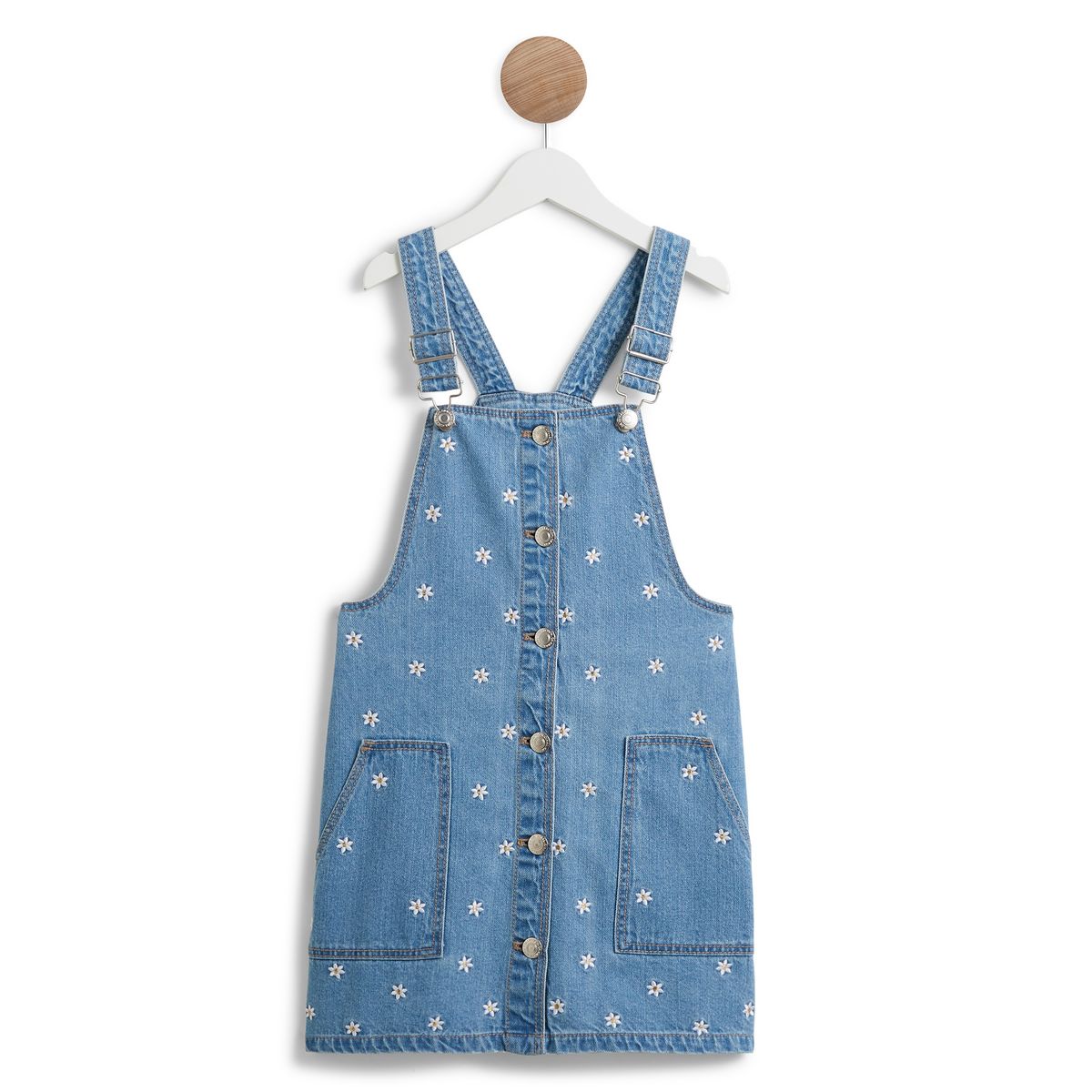 INEXTENSO Robe salopette denim fille