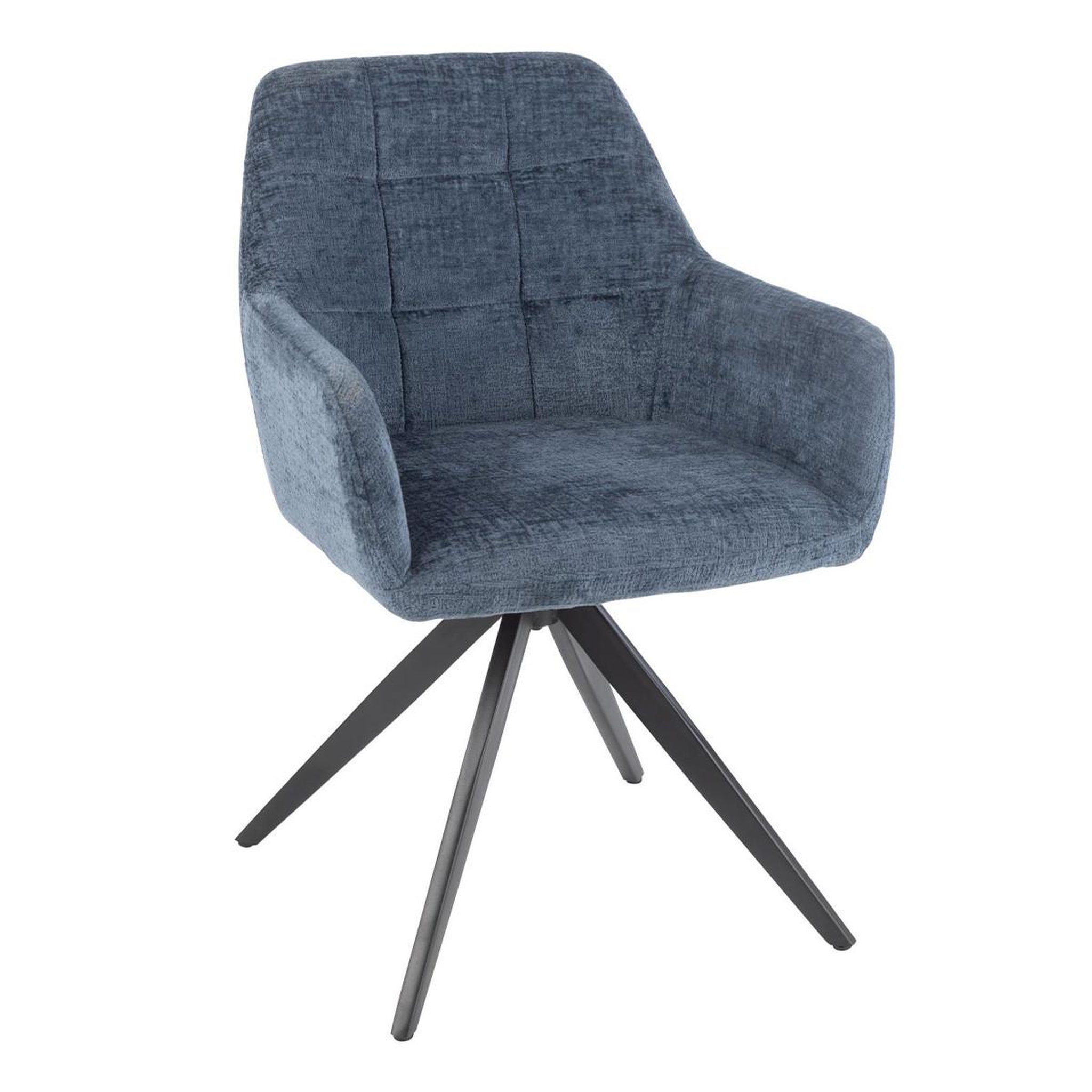J-LINE Chaise design  louna  85cm bleu