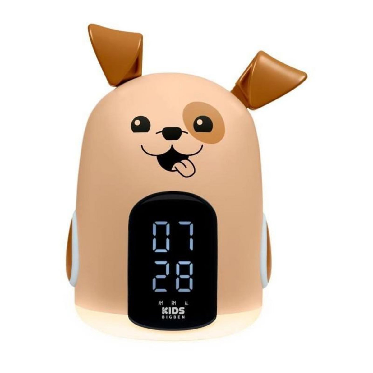 BIGBEN INTERACTIVE Réveil veilleuse - BIGBEN - Forme chien - Affichage LED, 3 mélodies, Intensité réglable, Alim. 230V