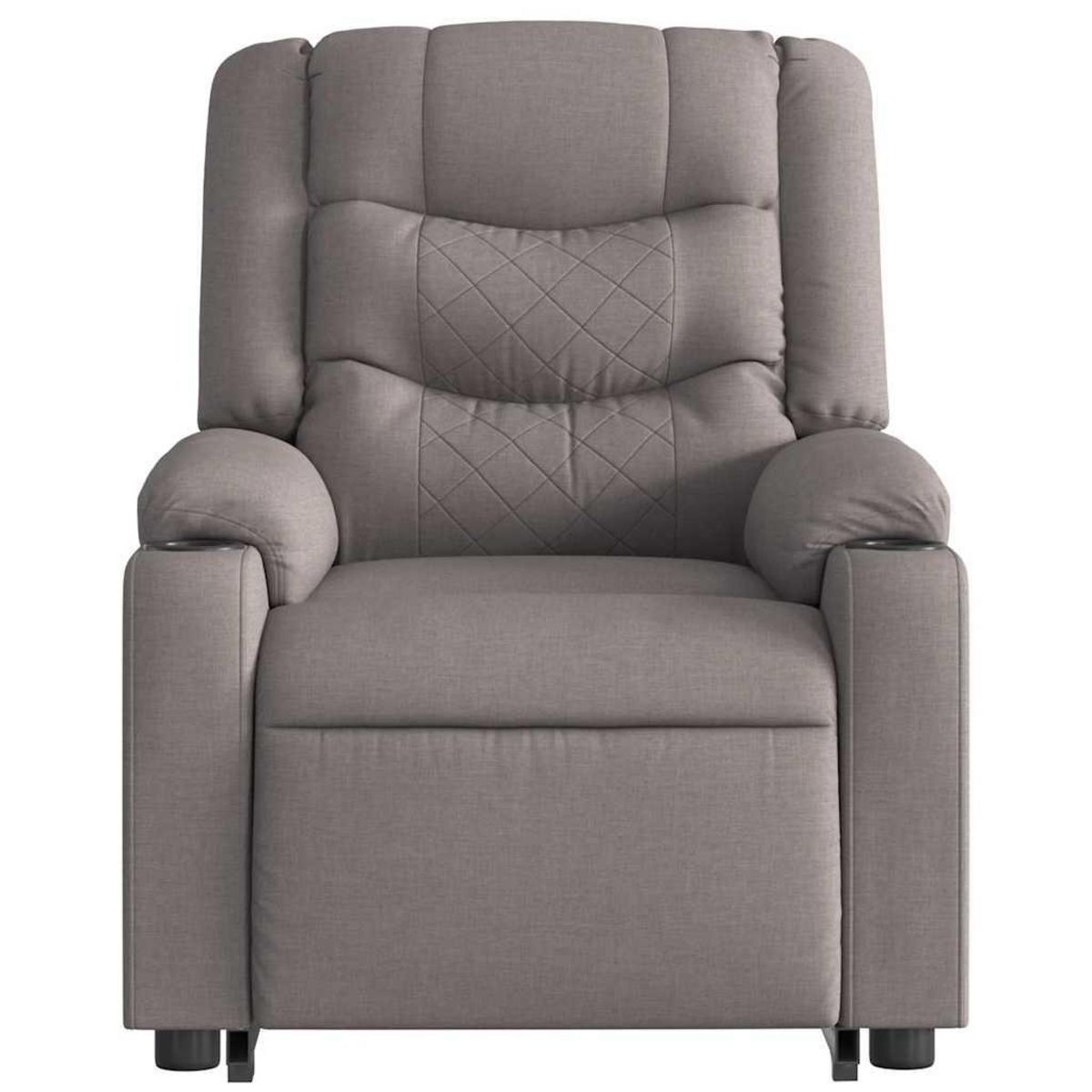 VIDAXL Fauteuil inclinable de massage Taupe Tissu