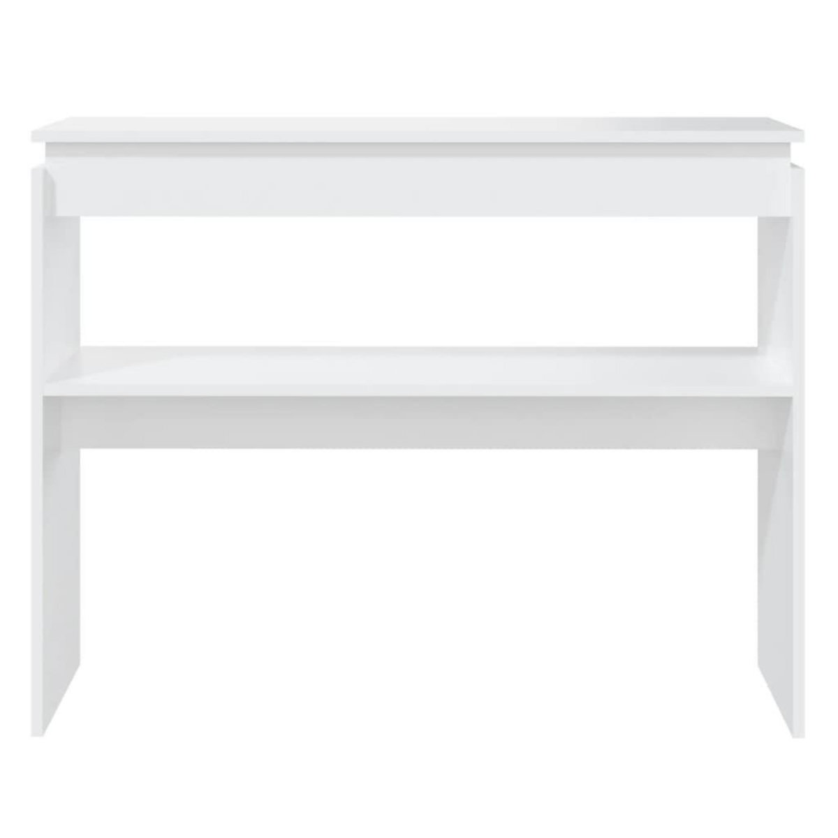 VIDAXL Table console blanc 102x30x80 cm bois d'ingenierie