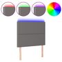 Voir la diapositive 2 : VIDAXL Tete de lit a LED Gris 100x5x118/128 cm Similicuir