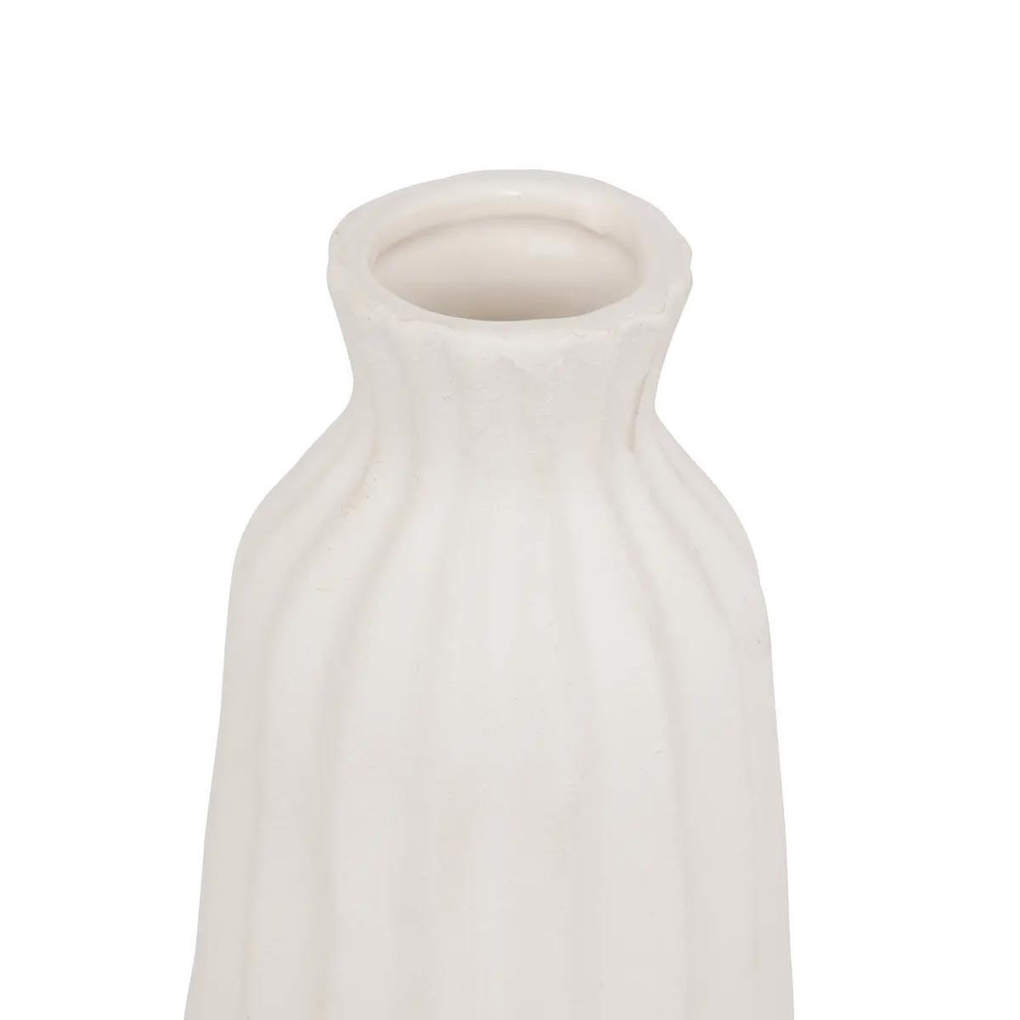 Voir la diapositive 2 : ATMOSPHERA Vase Design en Céramique  Fernan  30cm Blanc