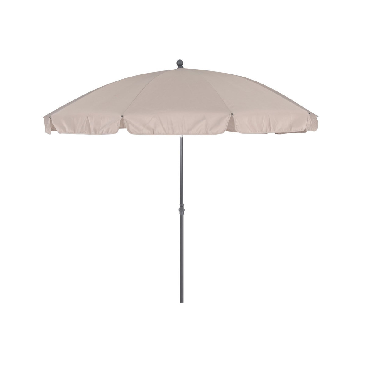 Parasol droit diam 2.5m taupe ELENA 2