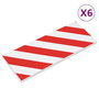 Voir la diapositive 2 : VIDAXL Protecteurs de mur 6 pcs Rouge et blanc 50x20x2 cm Mousse EVA