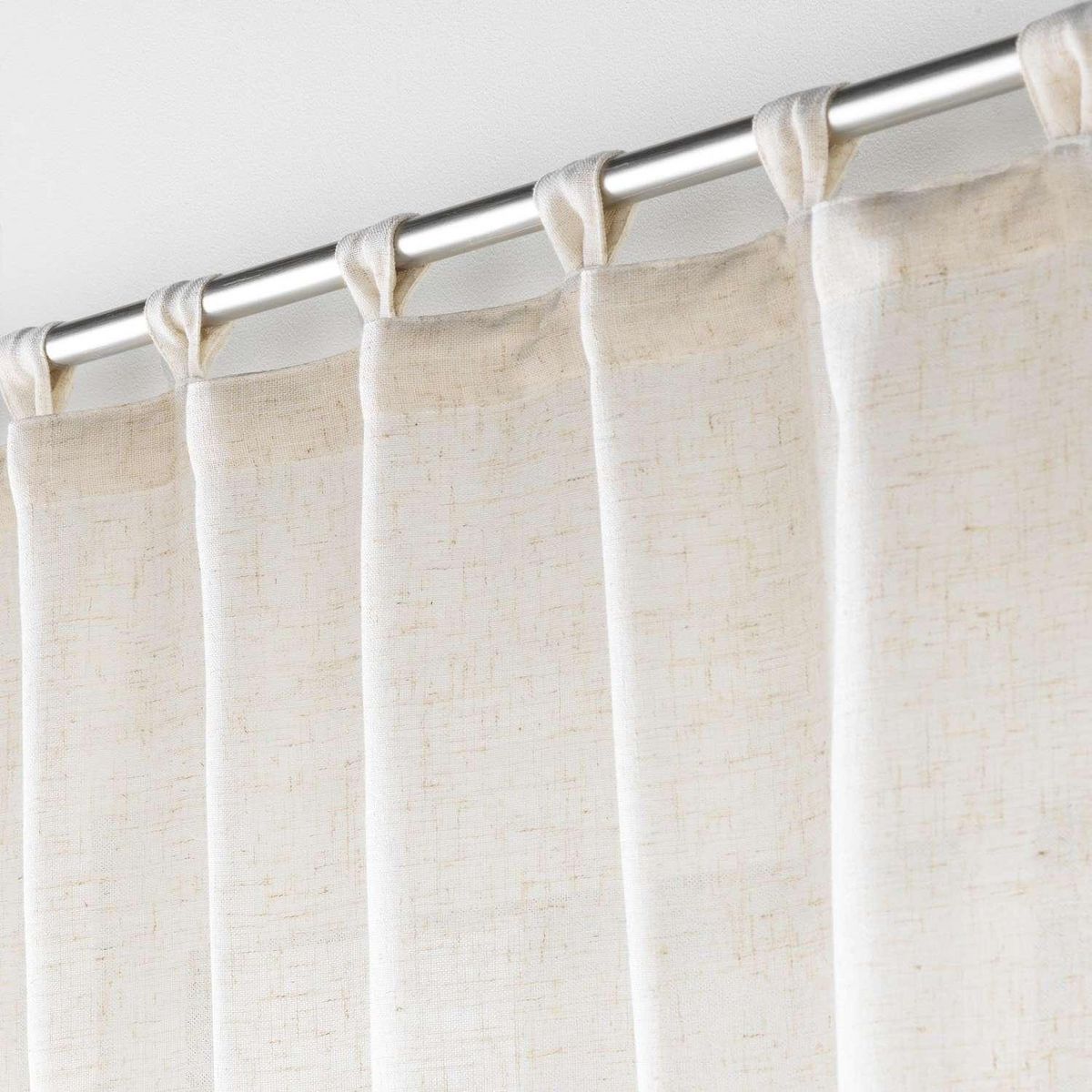 Douceur d'Intérieur Rideau Calistoga à passants plissés - 140 x 240 cm - Naturel