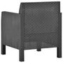 Voir la diapositive 4 : VIDAXL Chaise de jardin avec coussin Anthracite 63x65x76 cm PP Rotin